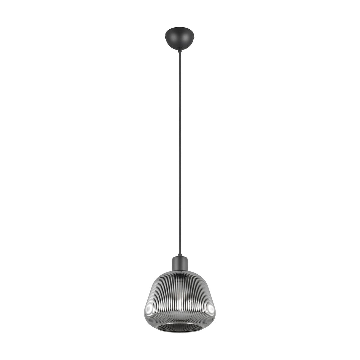 Tarifa Glass Pendant – Matt Black