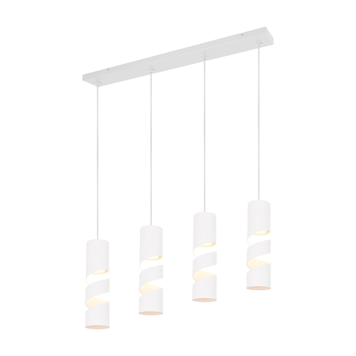 Stream 4 Light Tube Chandelier – Matt White