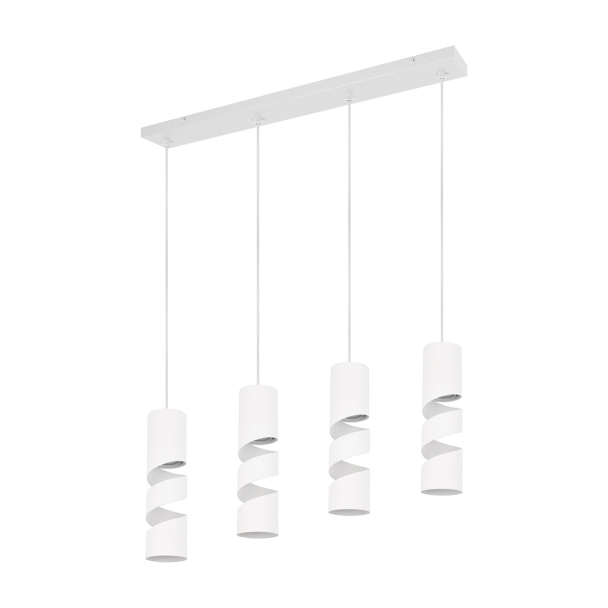 Stream 4 Light Tube Chandelier – Matt White
