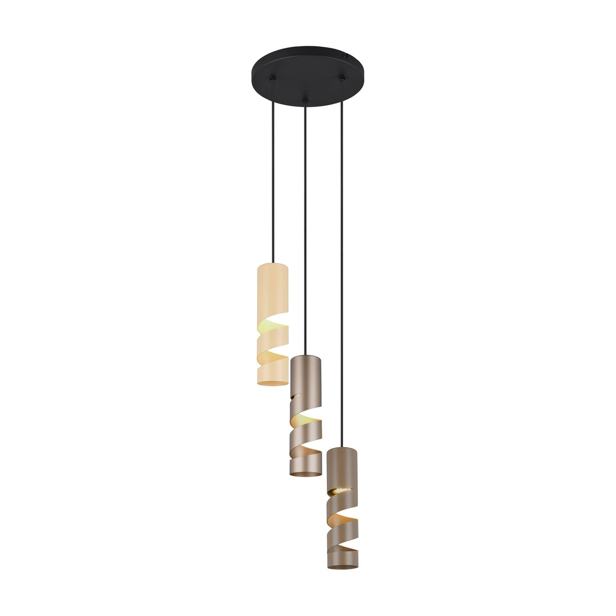 Stream 3 Light Spiral Chandelier – Multicoloured