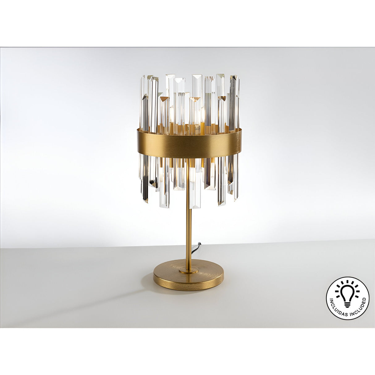 Grace Crystal Table Lamp - Gold