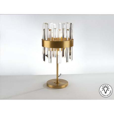 Grace Crystal Table Lamp - Gold