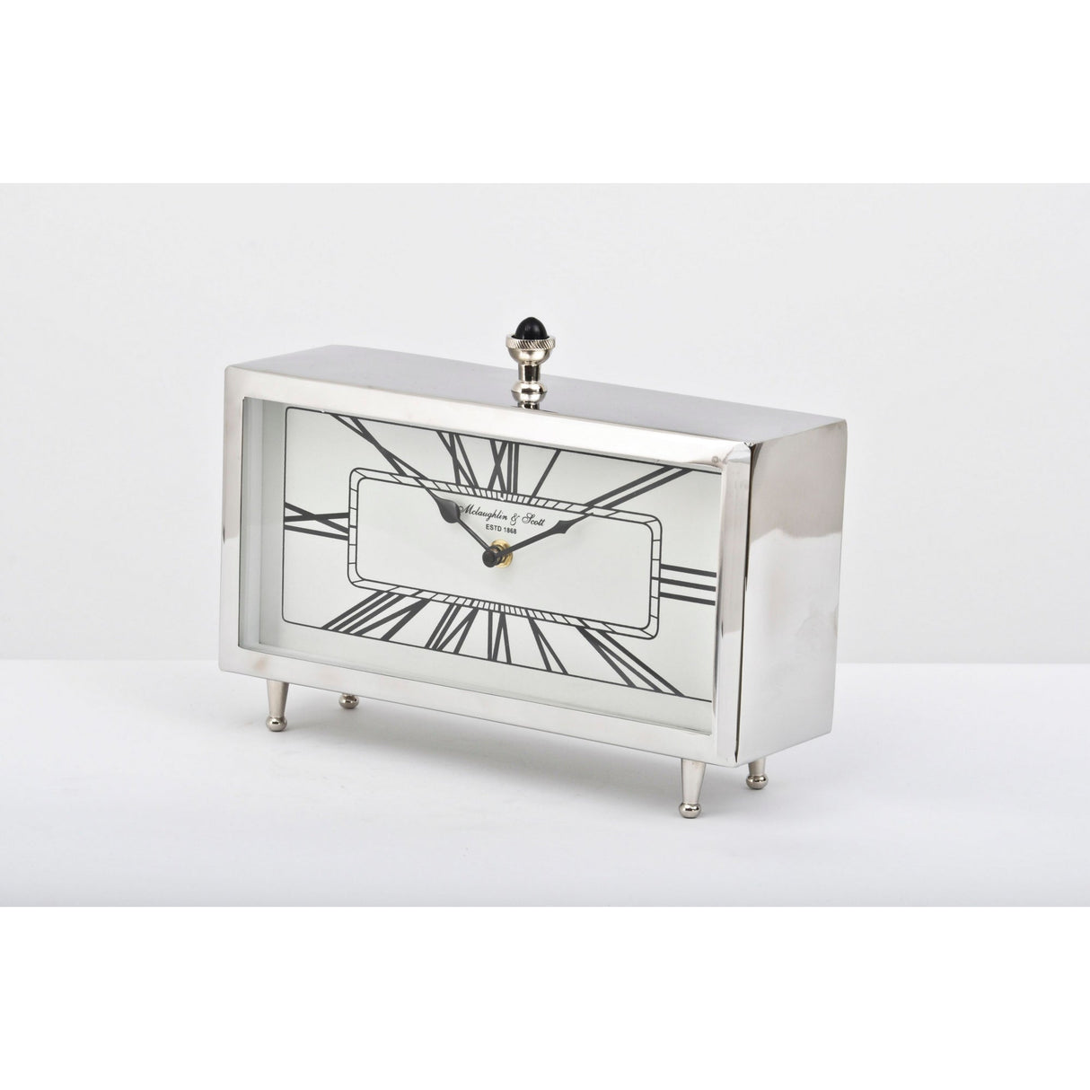Nebolo Rectangular Table Clock - Silver