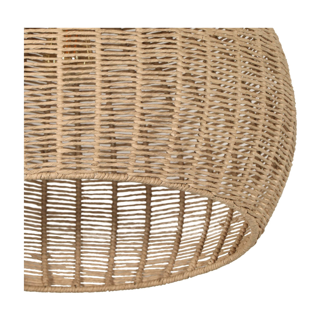 Janne Rattan Dome Pendant – Matt Black
