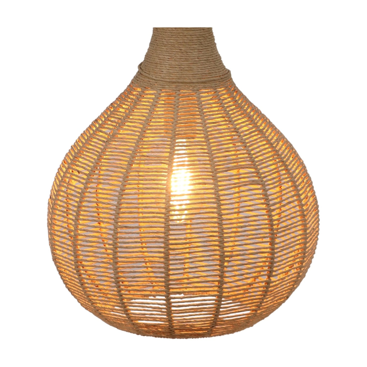 Janne Rattan Lantern Pendant – Matt Black