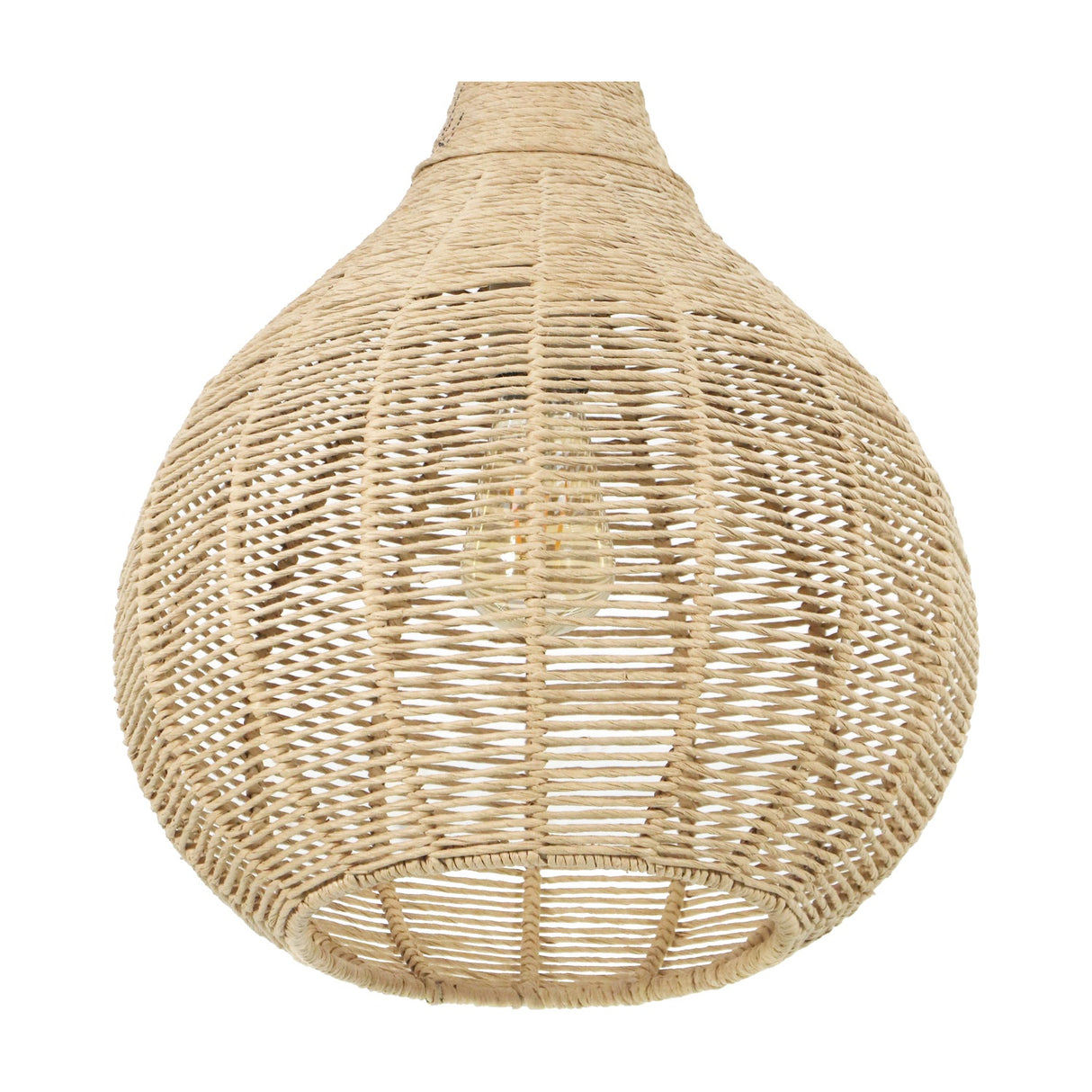 Janne Rattan Lantern Pendant – Matt Black