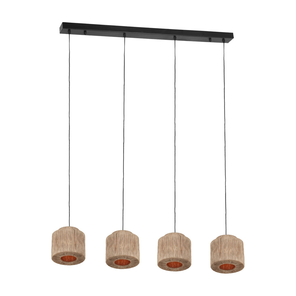 Smilla 4 Light Linear Chandelier – Matt Black