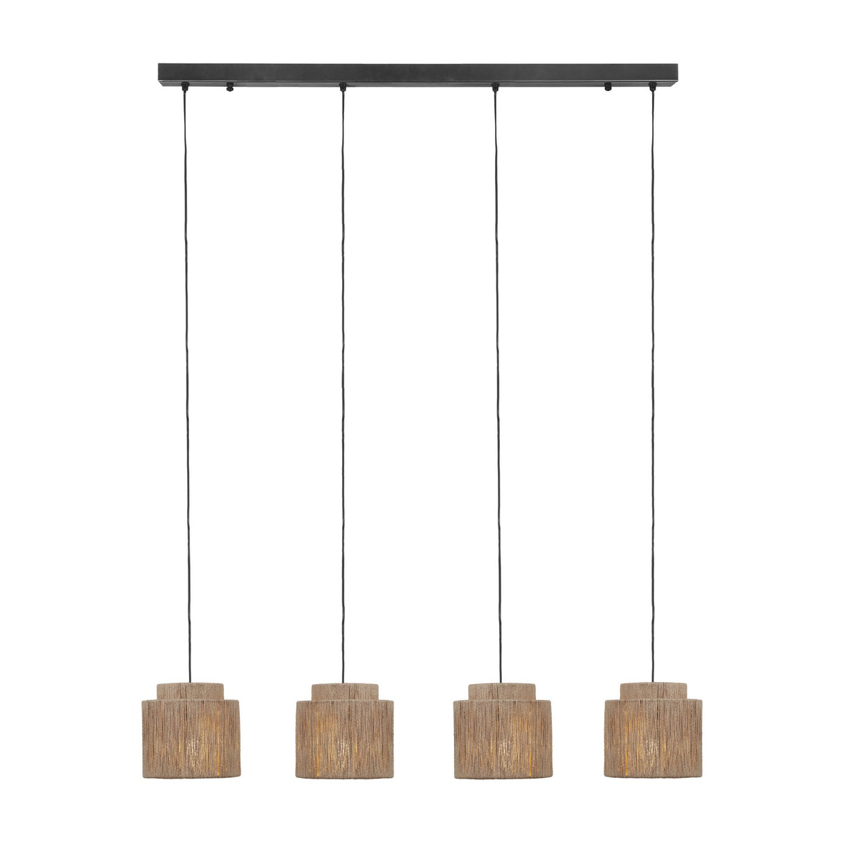 Smilla 4 Light Linear Chandelier – Matt Black