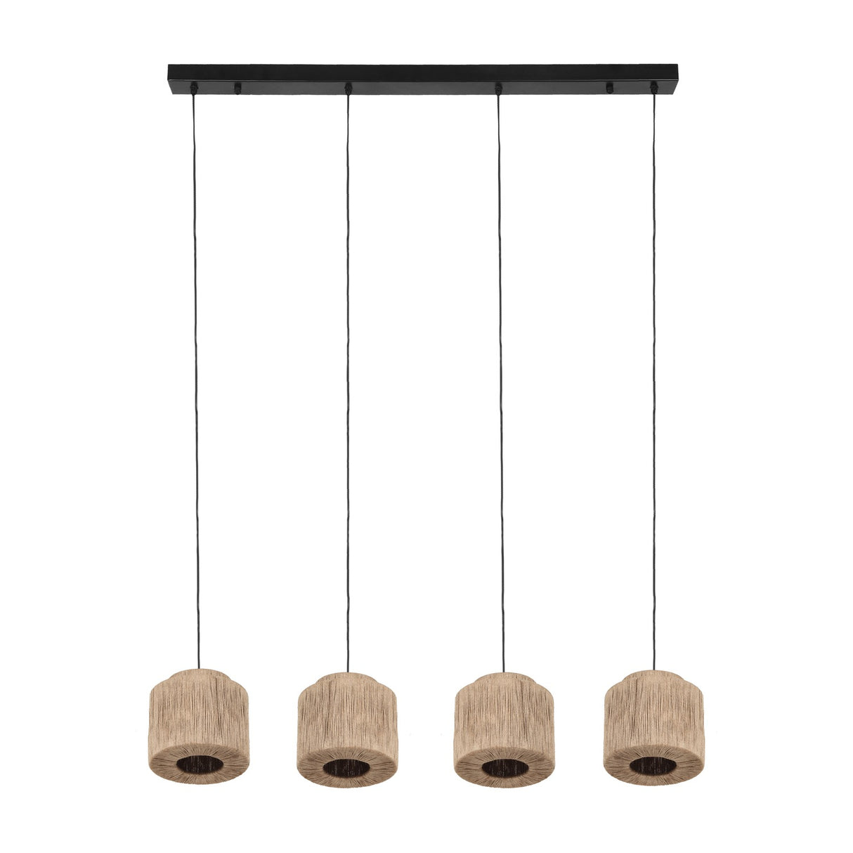 Smilla 4 Light Linear Chandelier – Matt Black