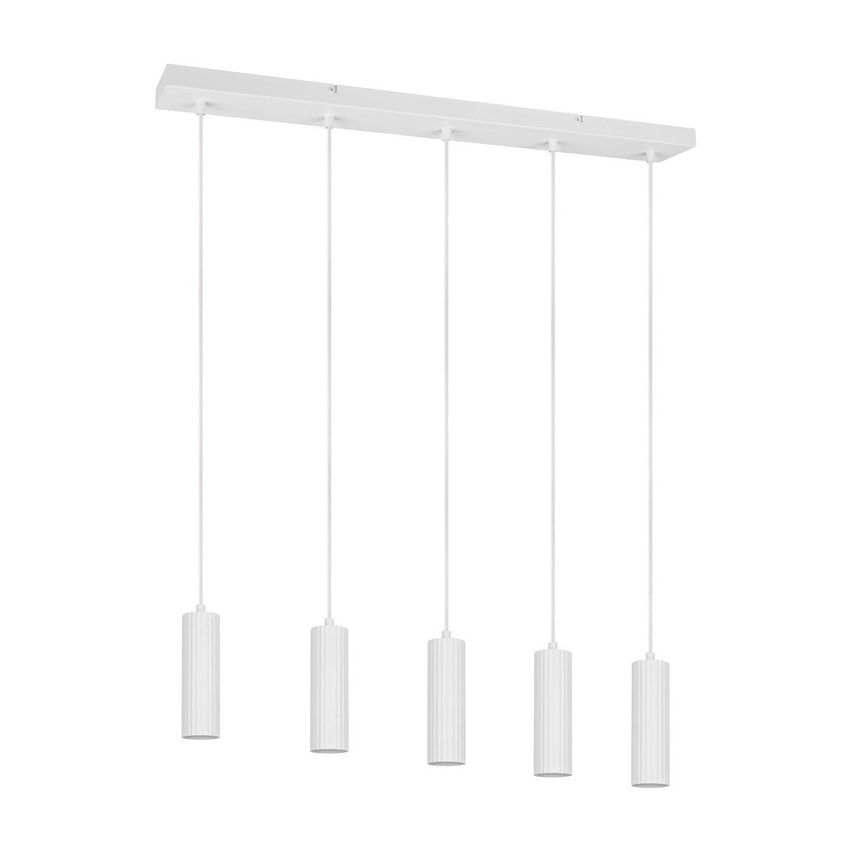 Soka 5 Light Linear Chandelier – Matt White