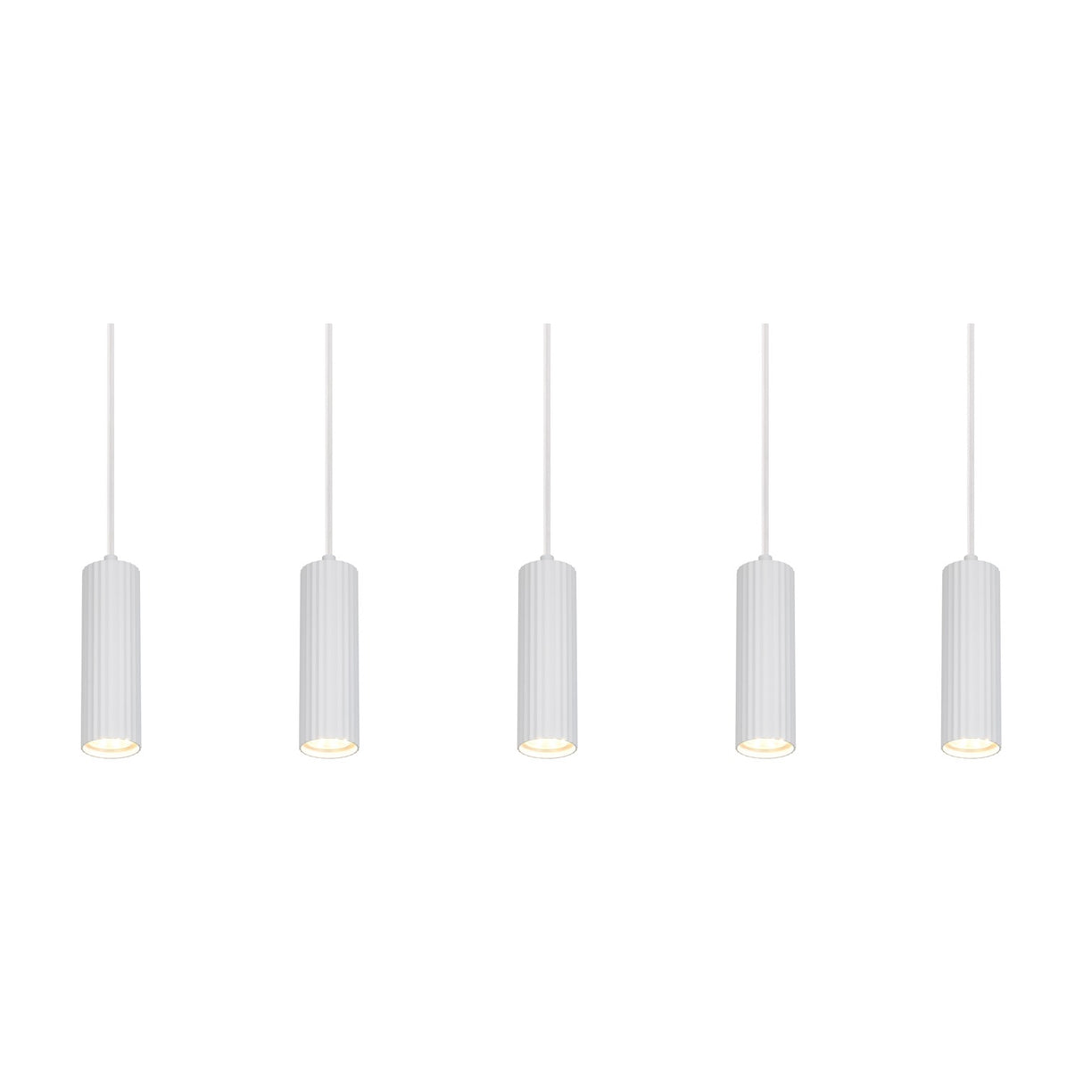 Soka 5 Light Linear Chandelier – Matt White