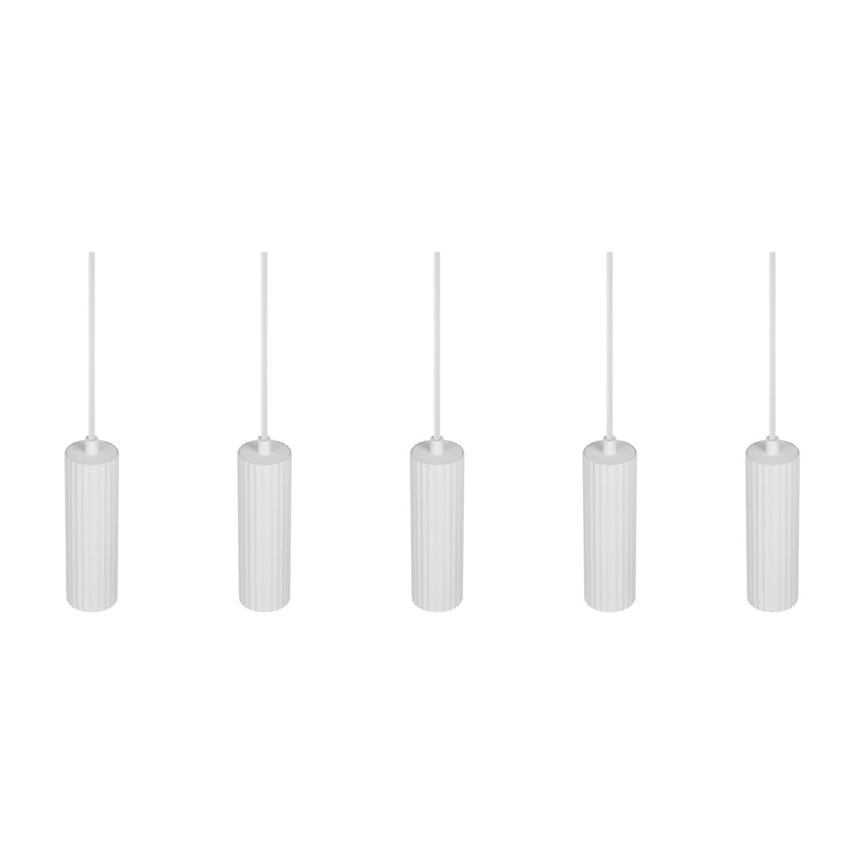 Soka 5 Light Linear Chandelier – Matt White