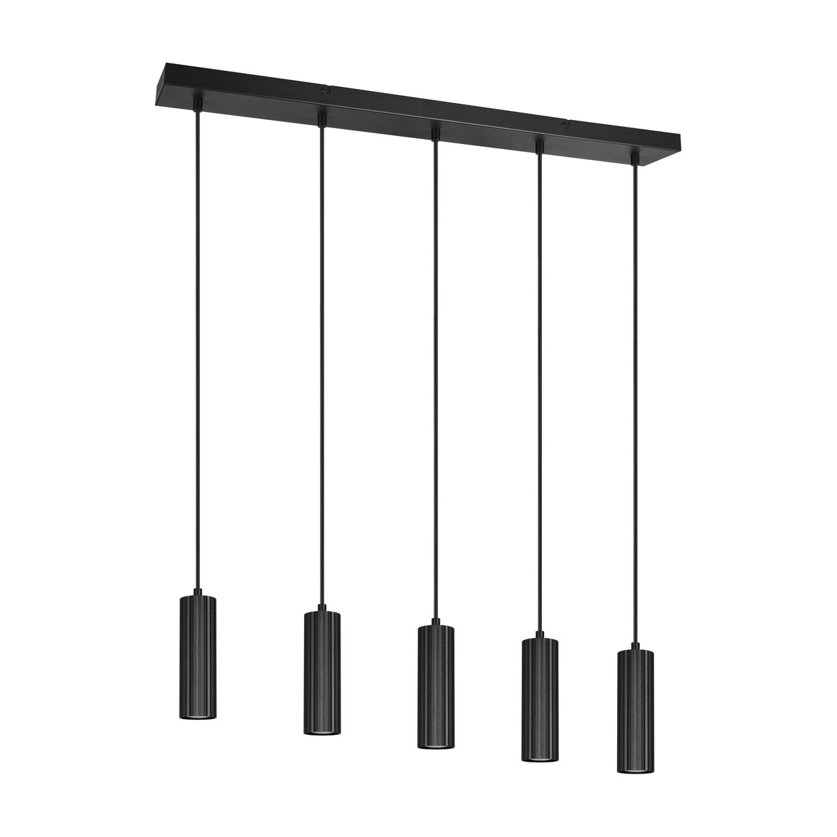 Soka 5 Light Linear Chandelier – Matt Black
