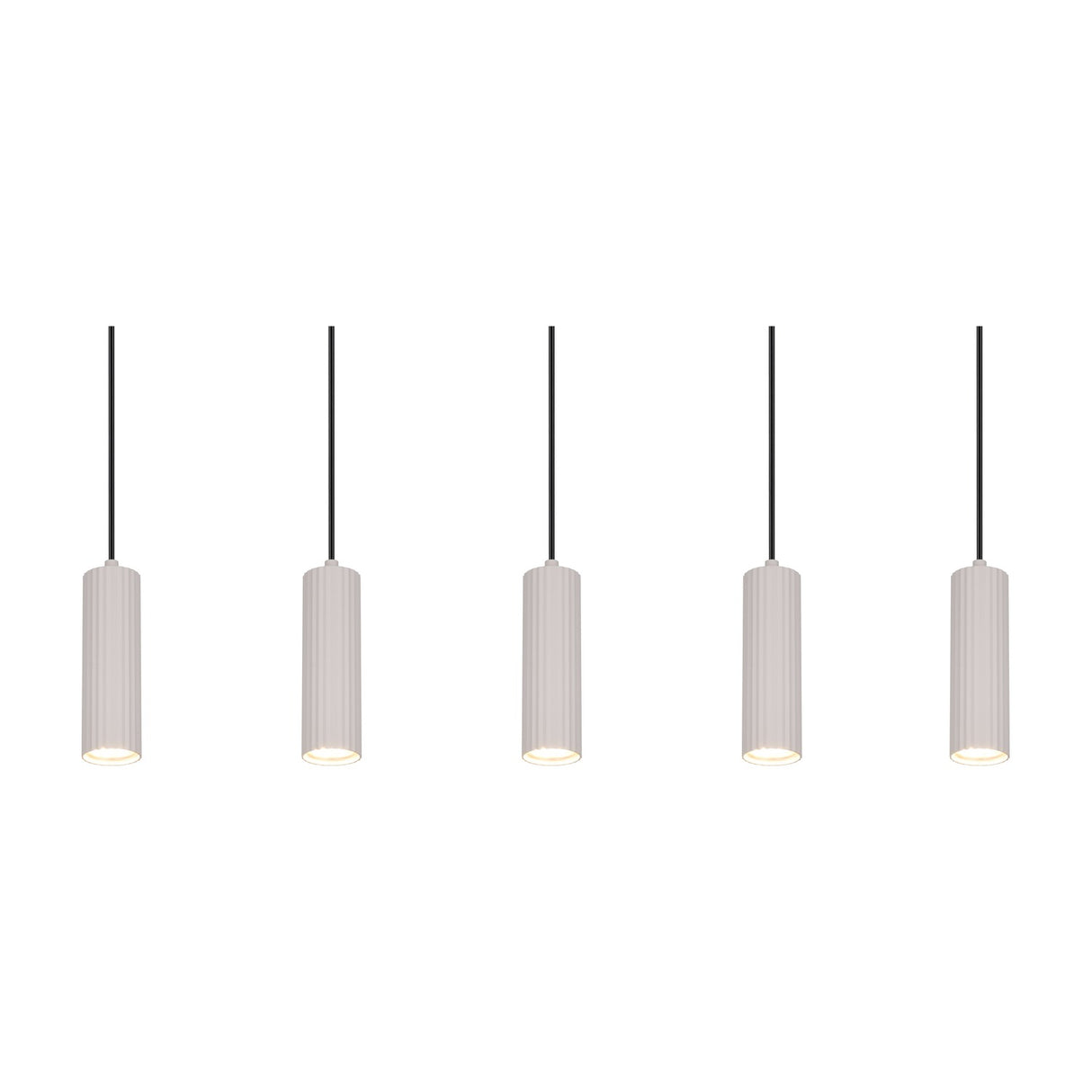 Soka 5 Light Linear Chandelier – Warm Grey
