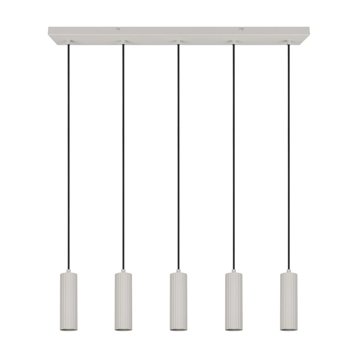 Soka 5 Light Linear Chandelier – Warm Grey