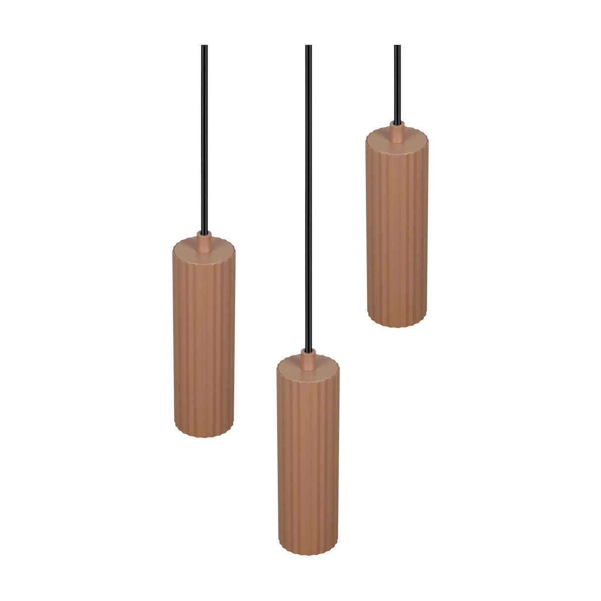 Soka 3 Light Tube Chandelier – Coffee