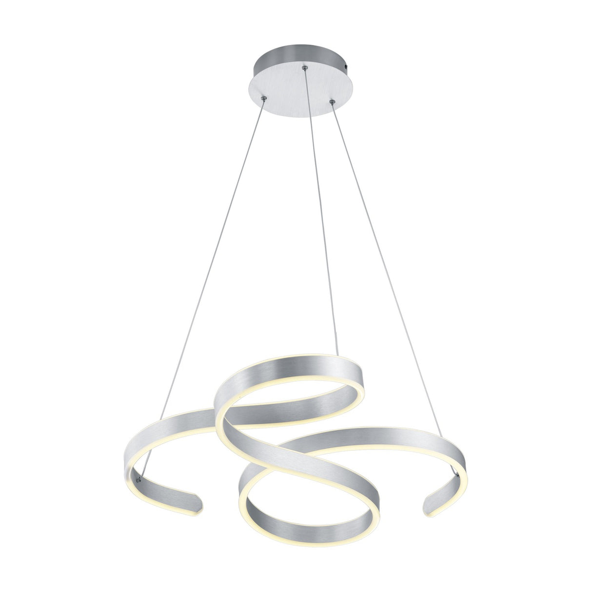 Francis LED Spiral Chandelier – Brushed Aluminium