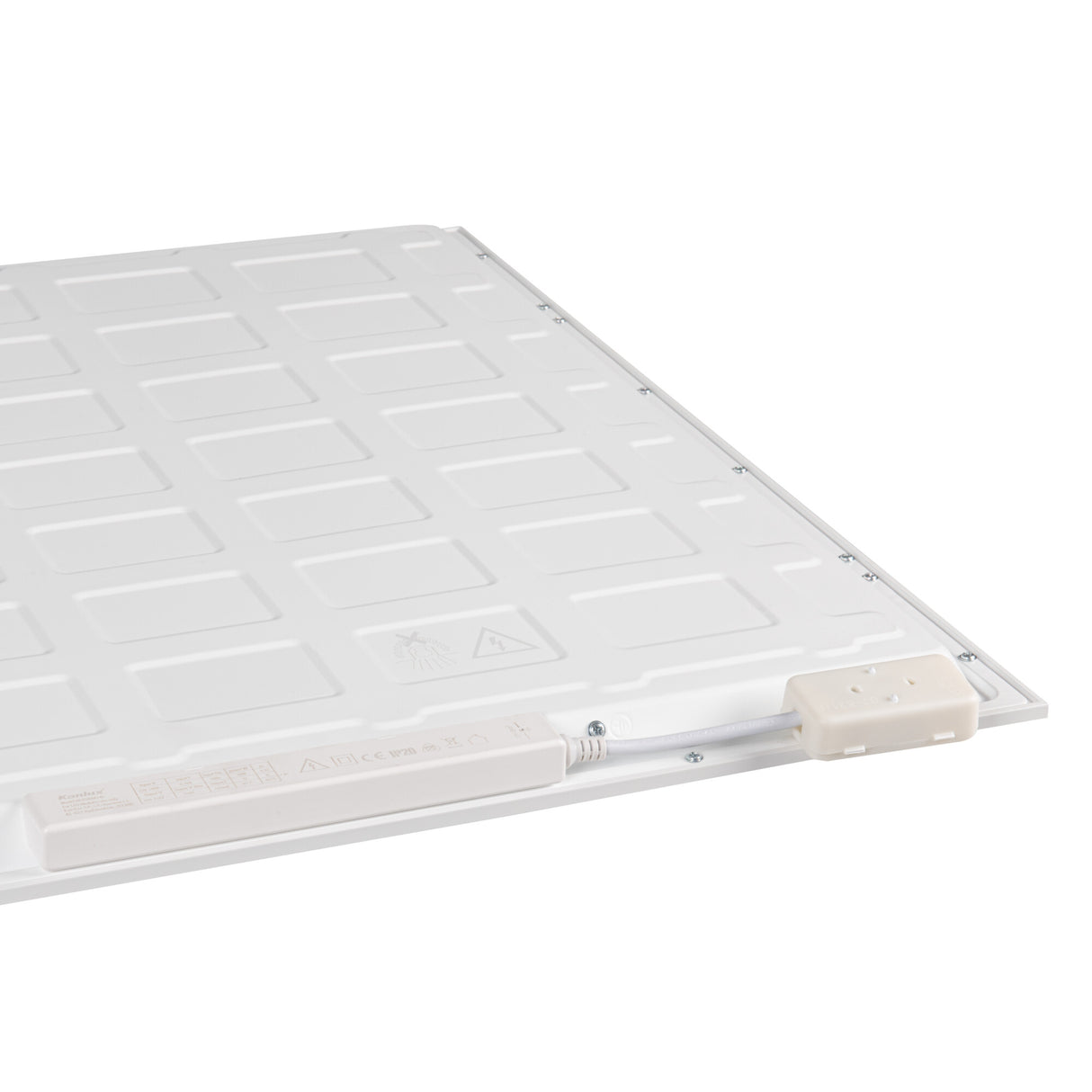 Kanlux BLINGO U34W 4080 60NW side/profile view showing slim grooved frame and diffuser