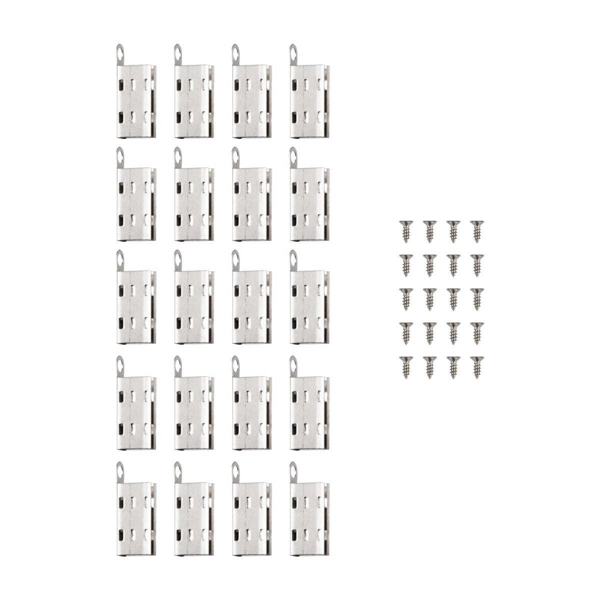 LED Neon Flex Mounting Clip 20 Pack - Aluminium Fixing Clips