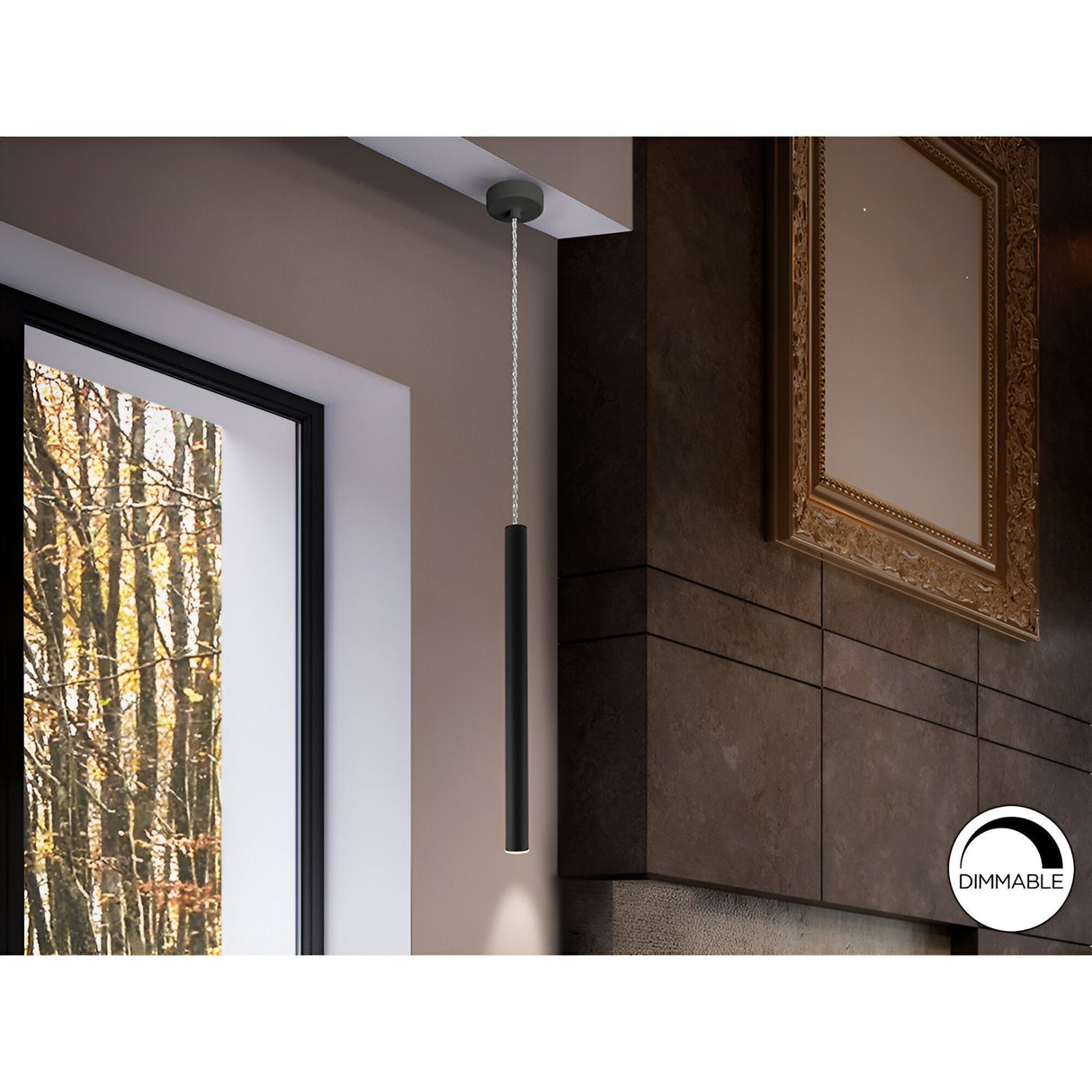 Varas Dimmable LED Pendant Light 5W 3000K - Black