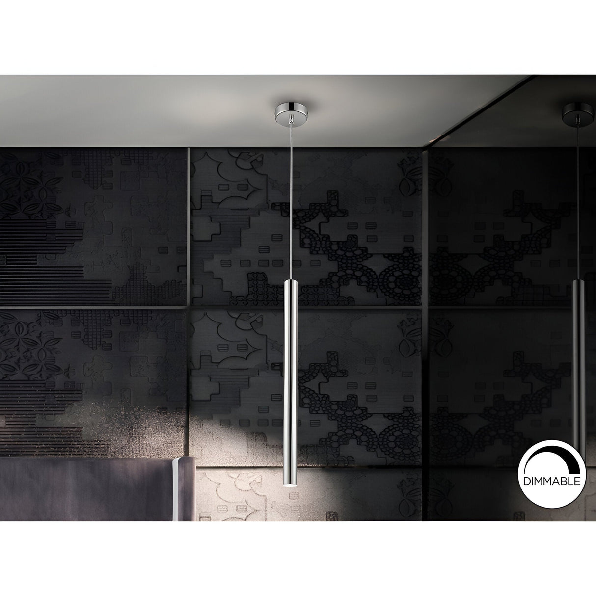 Varas Dimmable LED Pendant Light 5W 3000K - Chrome