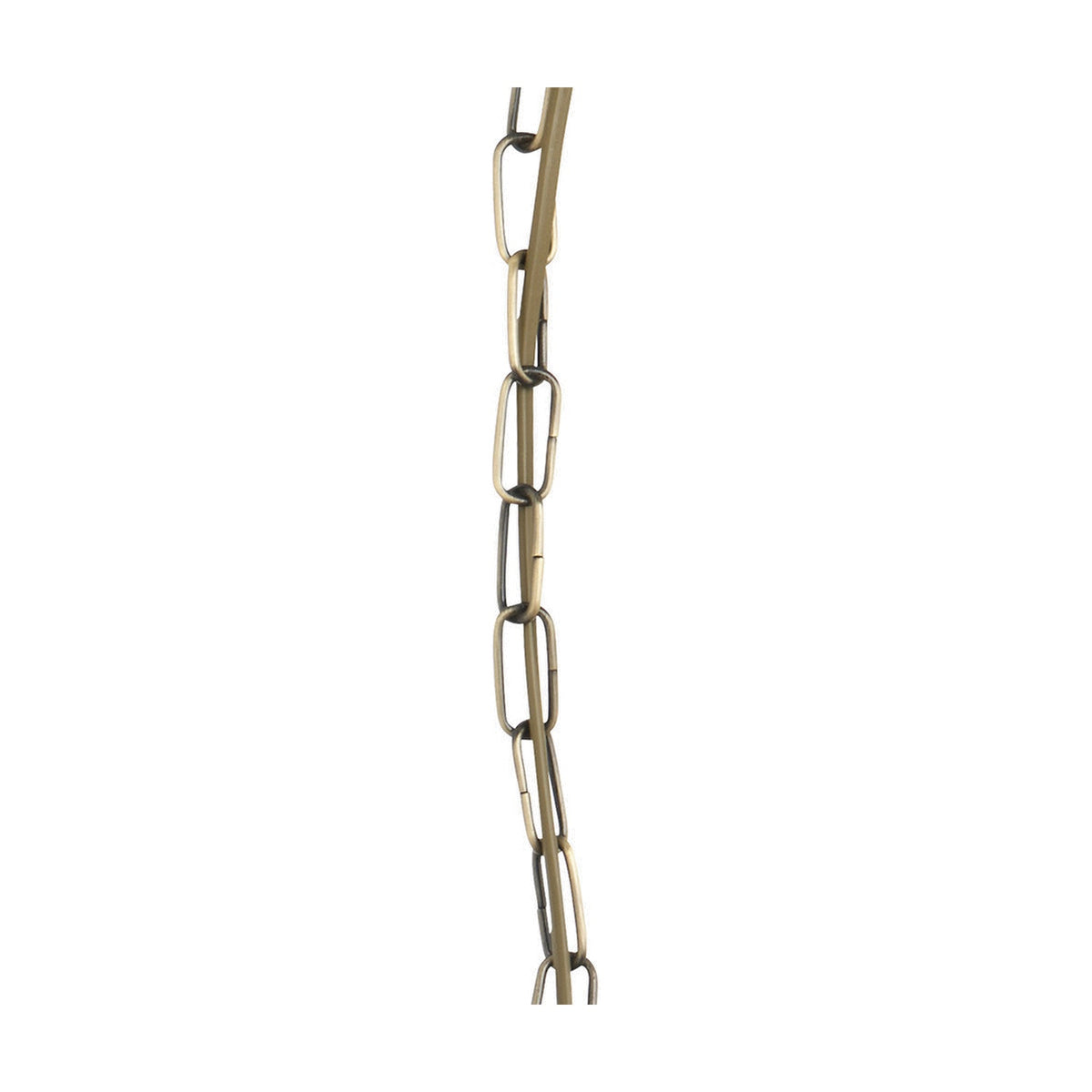 Antique brass E27 ceiling fitting chain, 63cm, showing linked steel chain links in a warm brass finish against a plain white background.