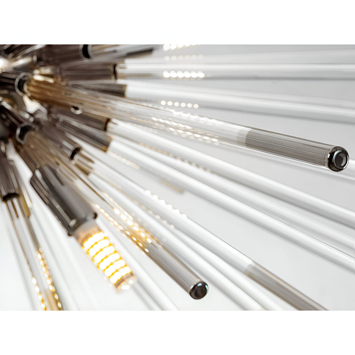 Evasion 9 Light Glass Chandelier - Chrome (With Remote Control)