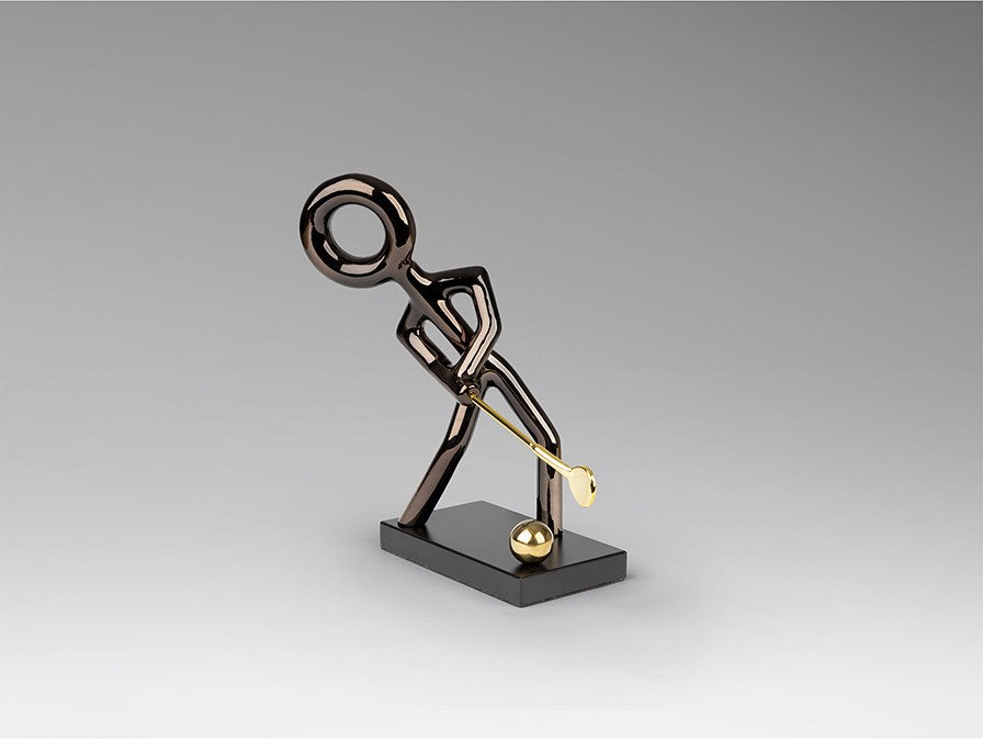 Golf Sculpture - Black and Gold
