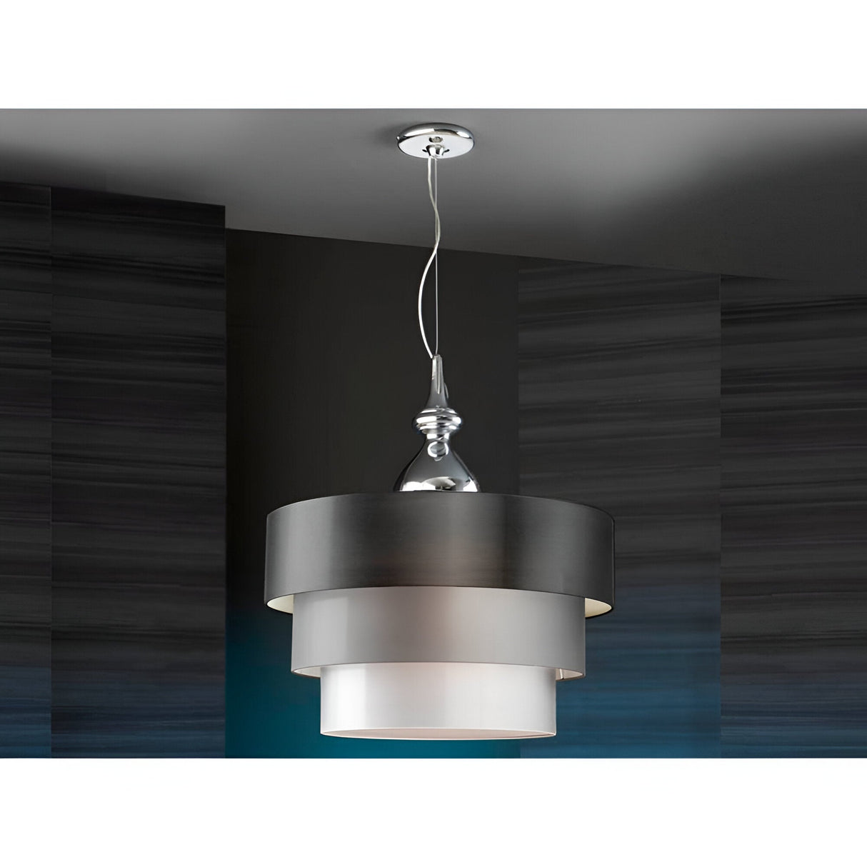 Sophia 3 Light Pendant - Silver/Grey