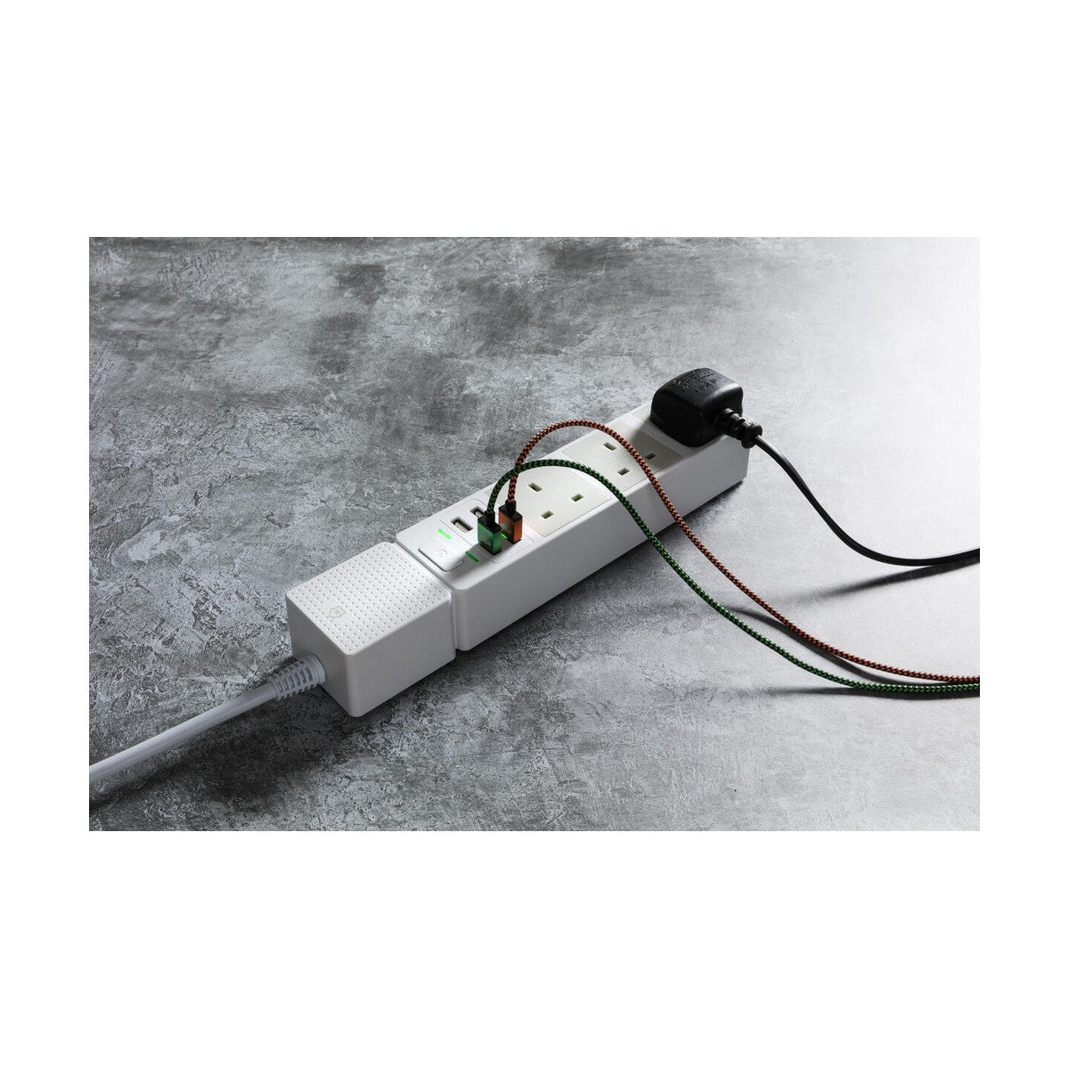 Smart 3G surge protected extension lead with Quad USB Charger