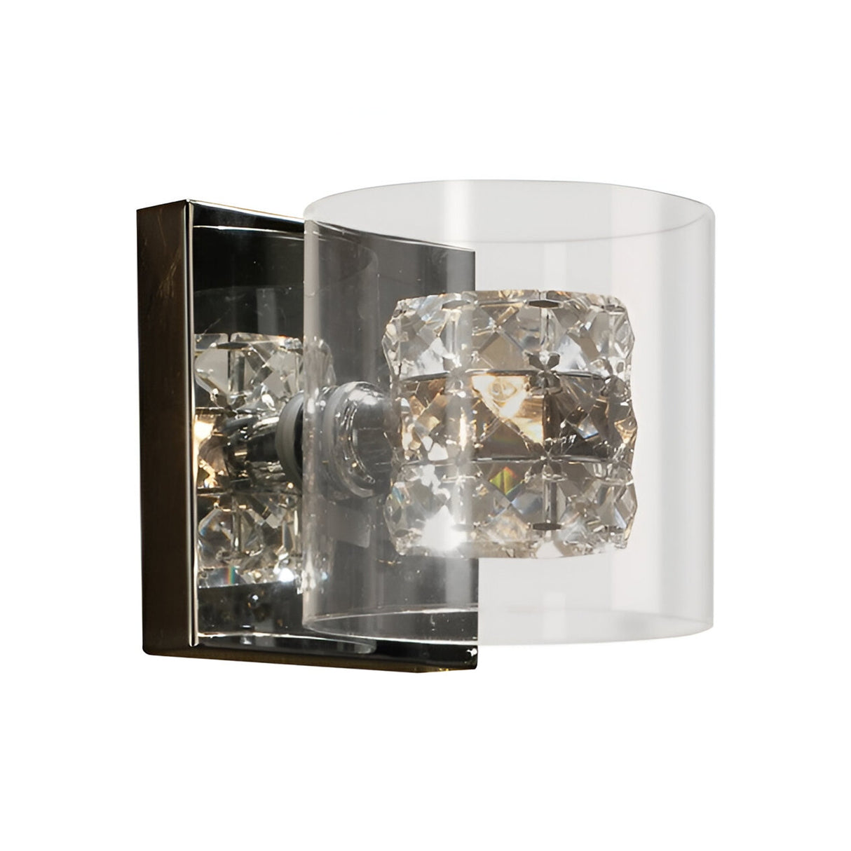 Flash Glass Wall Light - Smoked Black/Transparent