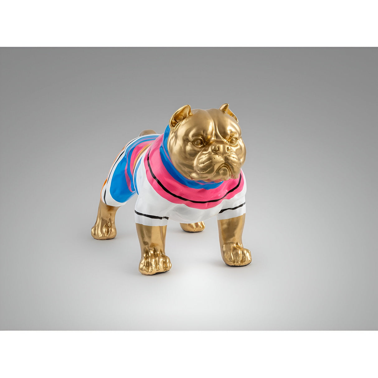 Taison Gold Striped Pitbull Figurine - 41cm
