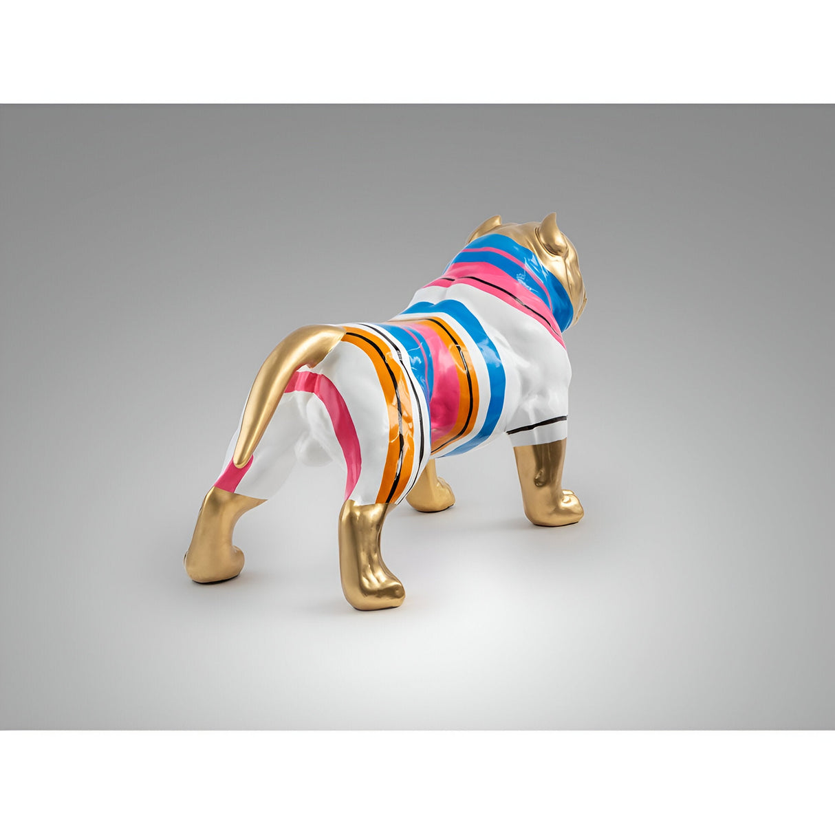 Taison Gold Striped Pitbull Figurine - 41cm