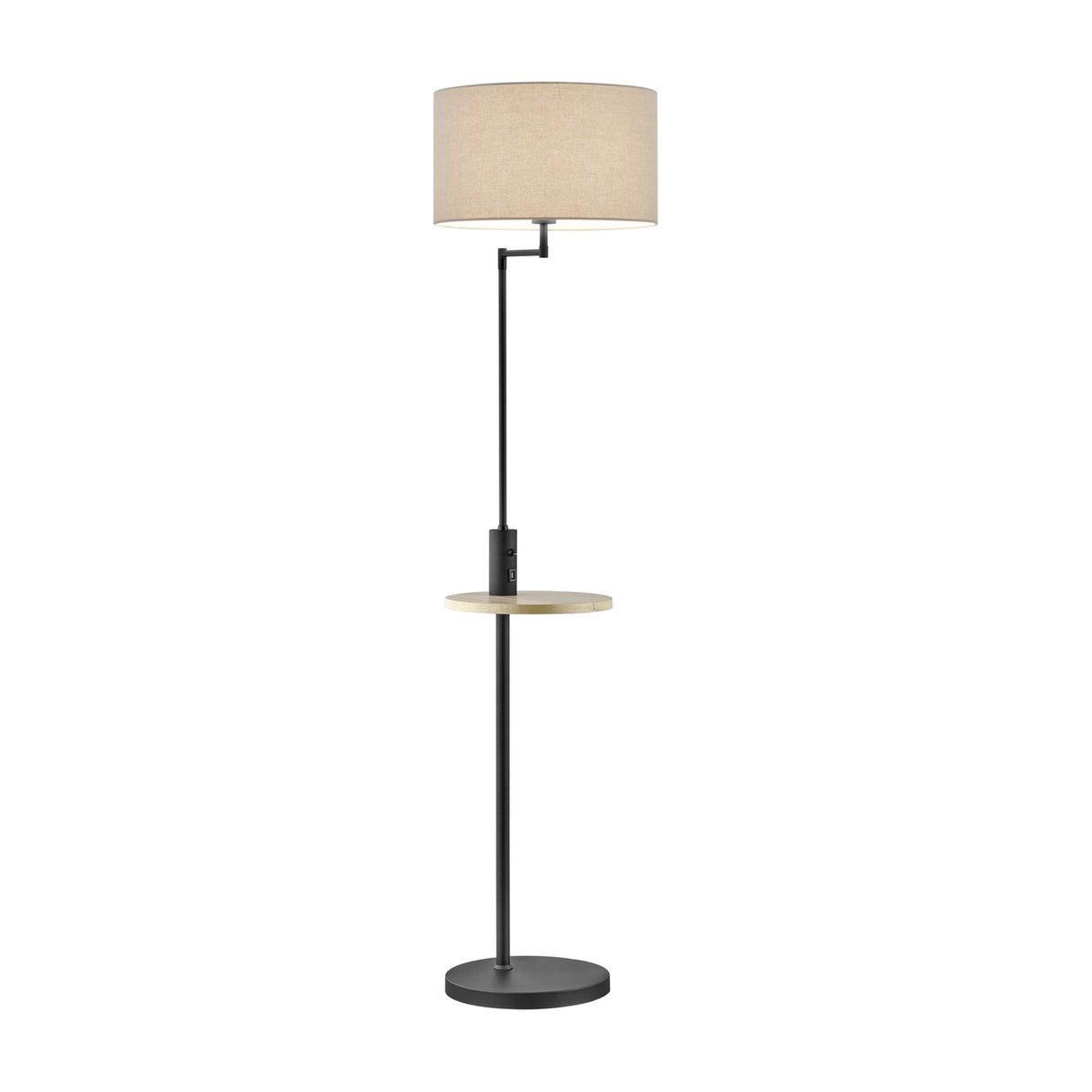 Claas Wooden Floor Lamp – Matt Black