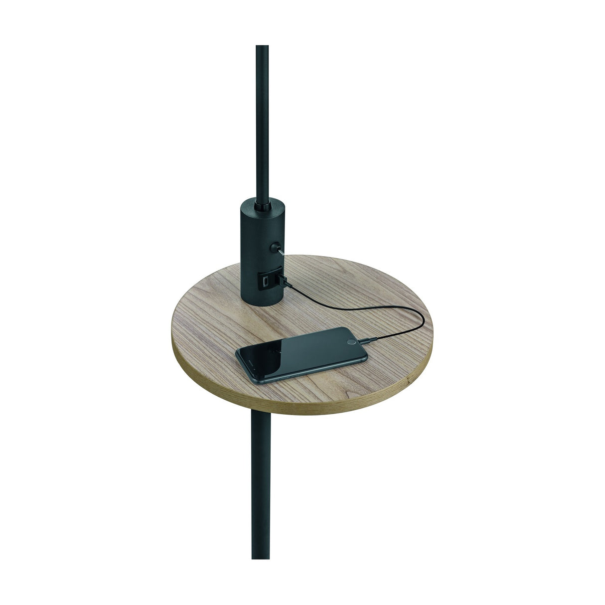 Claas Wooden Floor Lamp – Matt Black