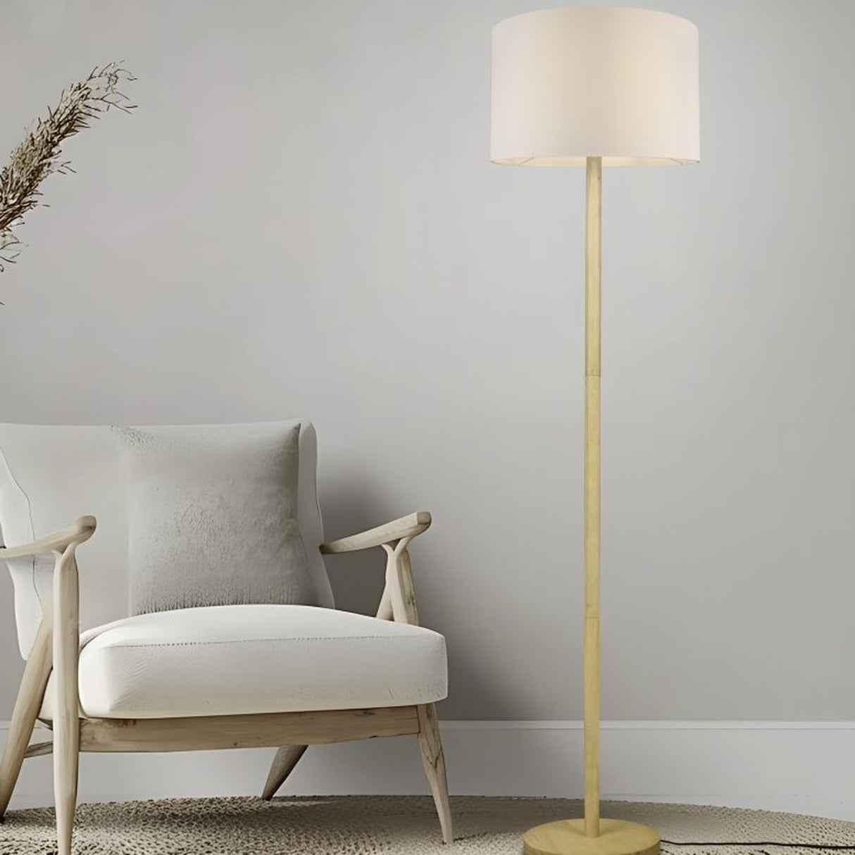 Korba Wooden Floor Lamp – Natural