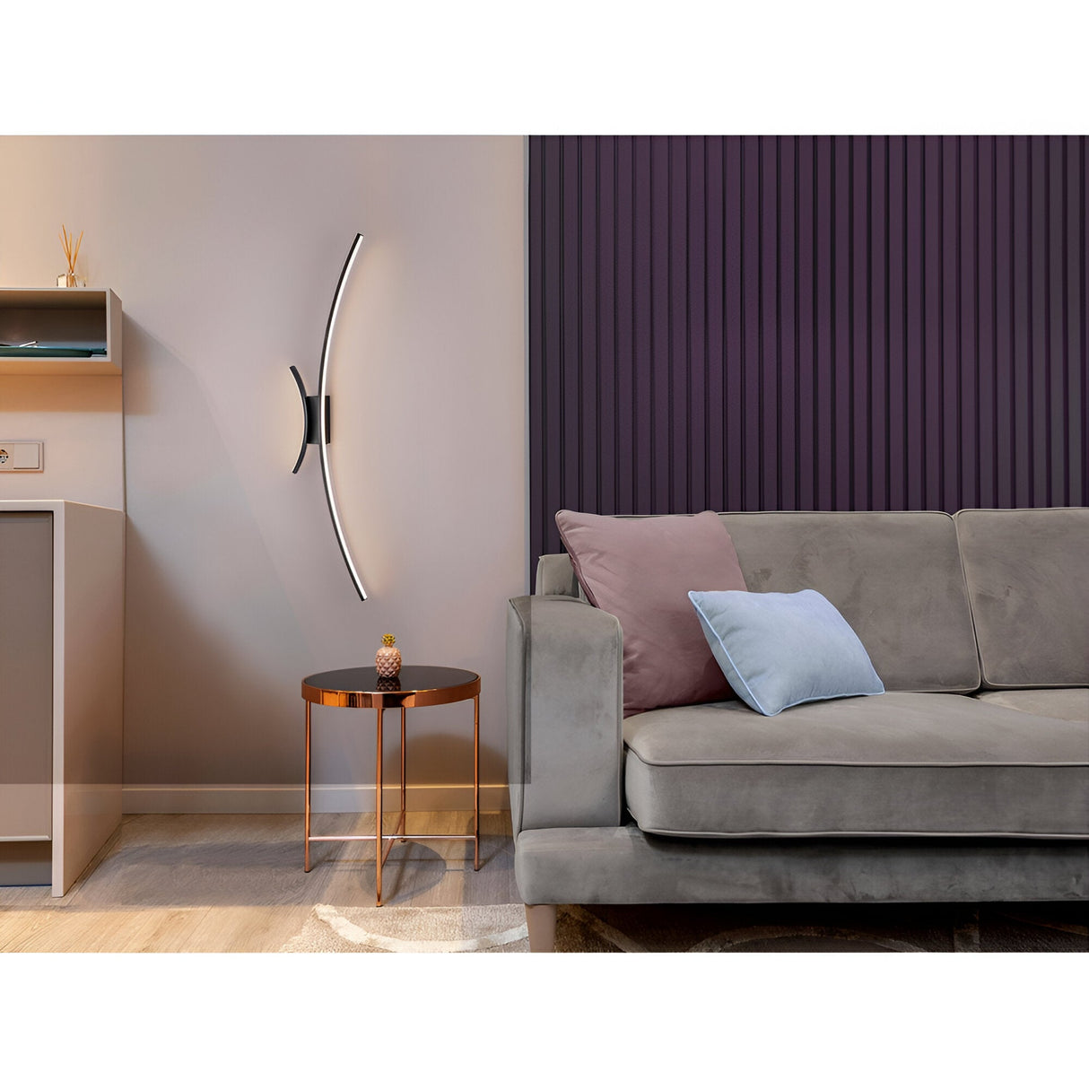 Curves LED Wall Light 21W 3000 - Matte Black