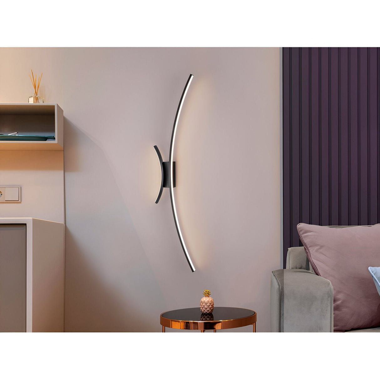 Curves LED Wall Light 21W 3000 - Matte Black