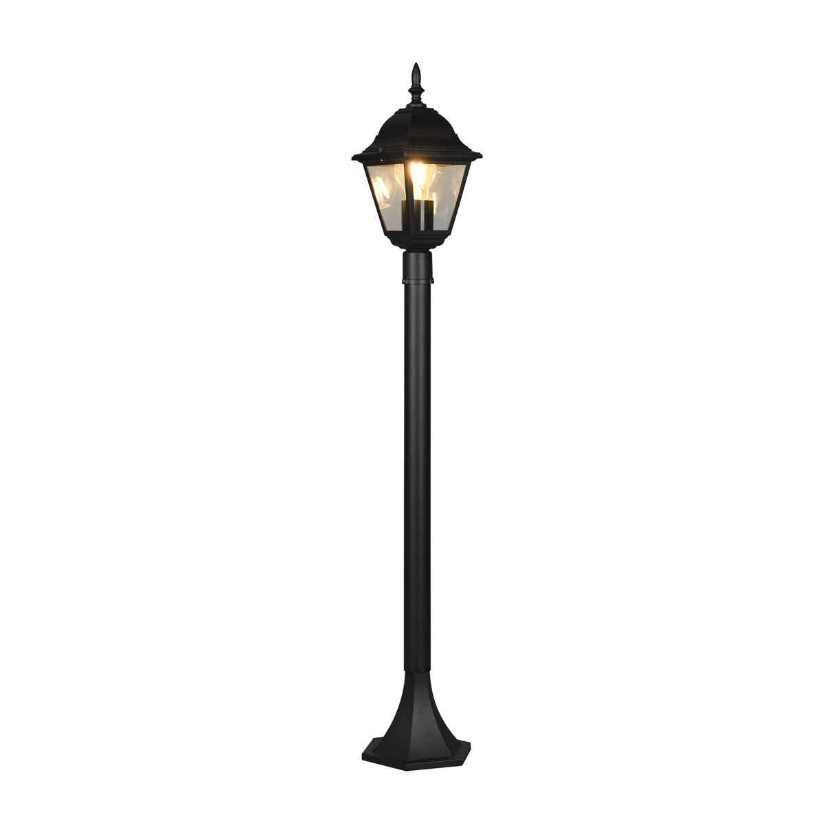 Livenza Lantern 100cm Outdoor Lamp Post – Matt Black