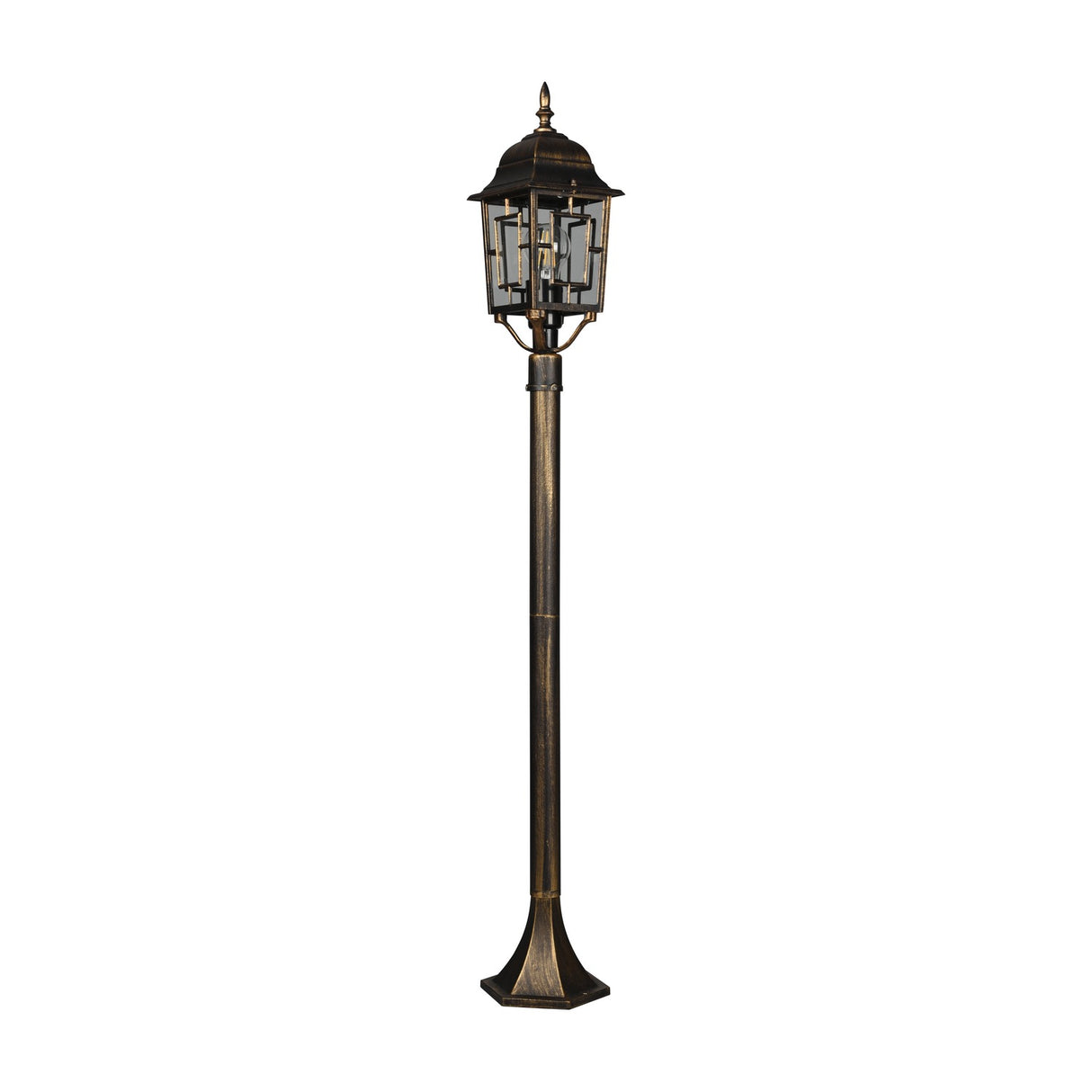 Volturno Lantern 100cm Outdoor Lamp Post – Antique Rust