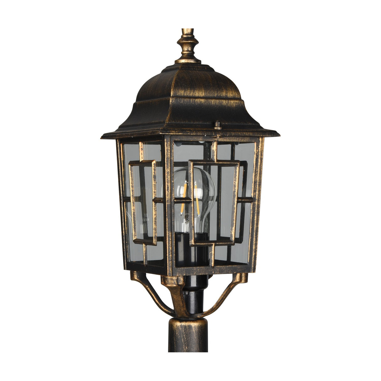 Volturno 3 Light Lantern Outdoor Lamp Post – Antique Rust