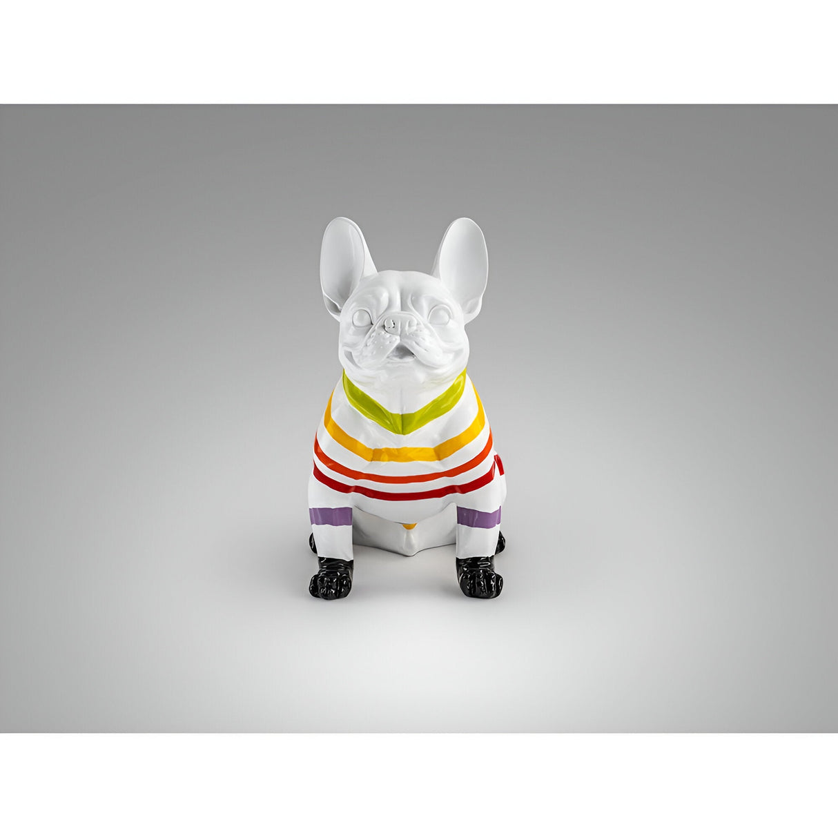 Frenchi White Striped French Bulldog Figurine - 40cm