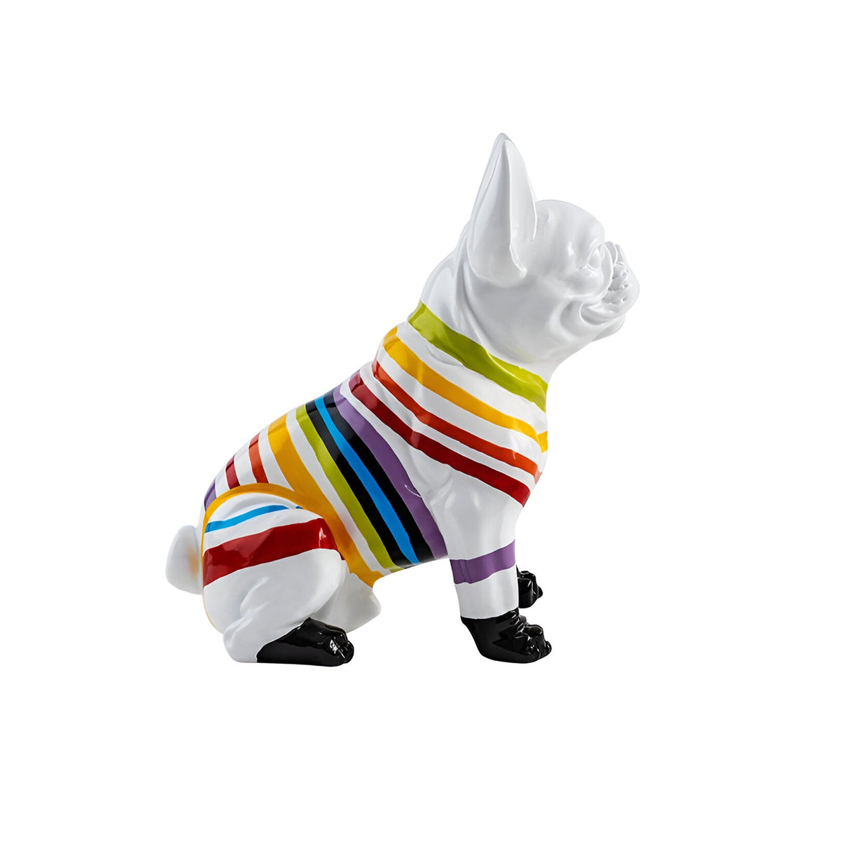 Frenchi White Striped French Bulldog Figurine - 40cm