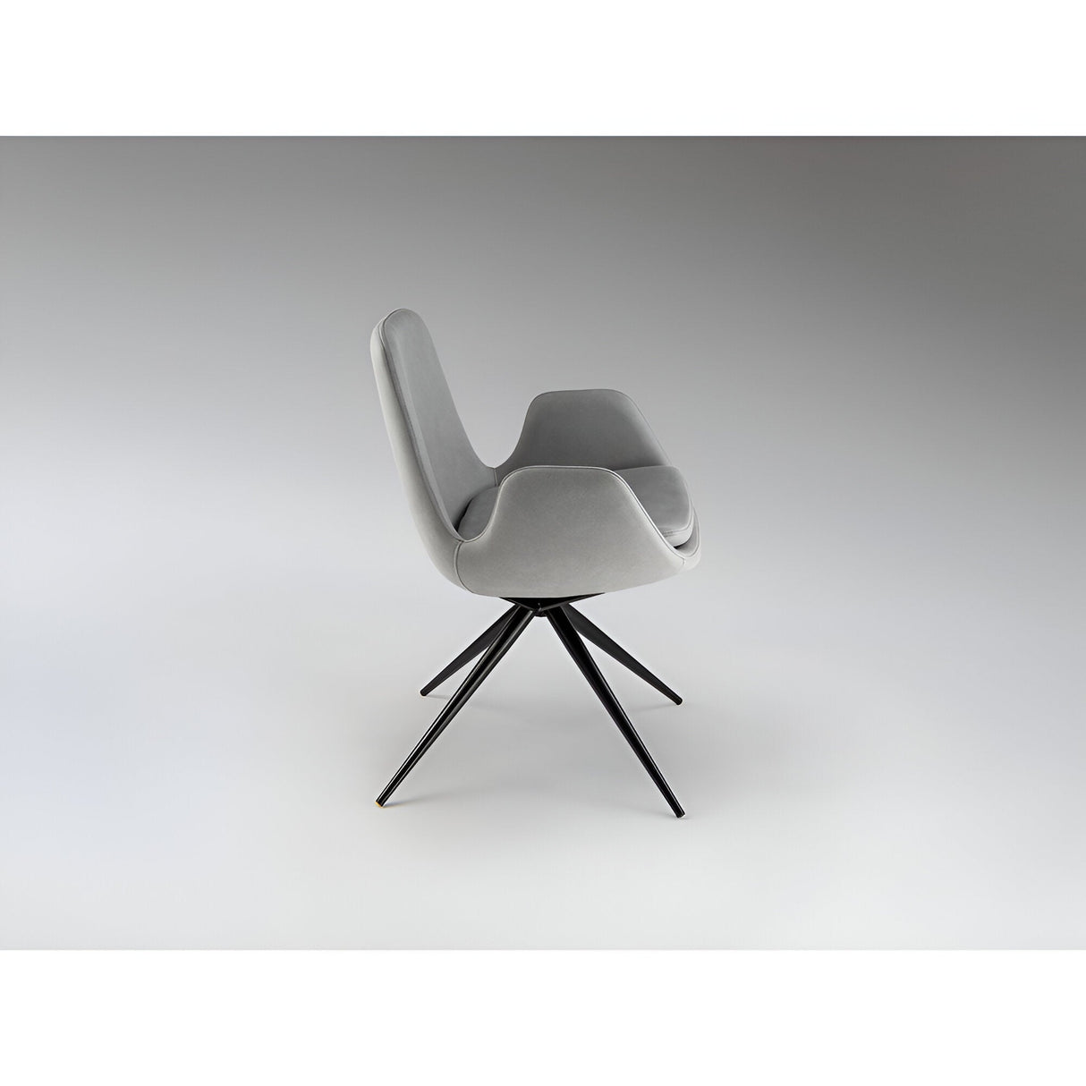 Zuna Fabric Swivel Chair - Light Grey