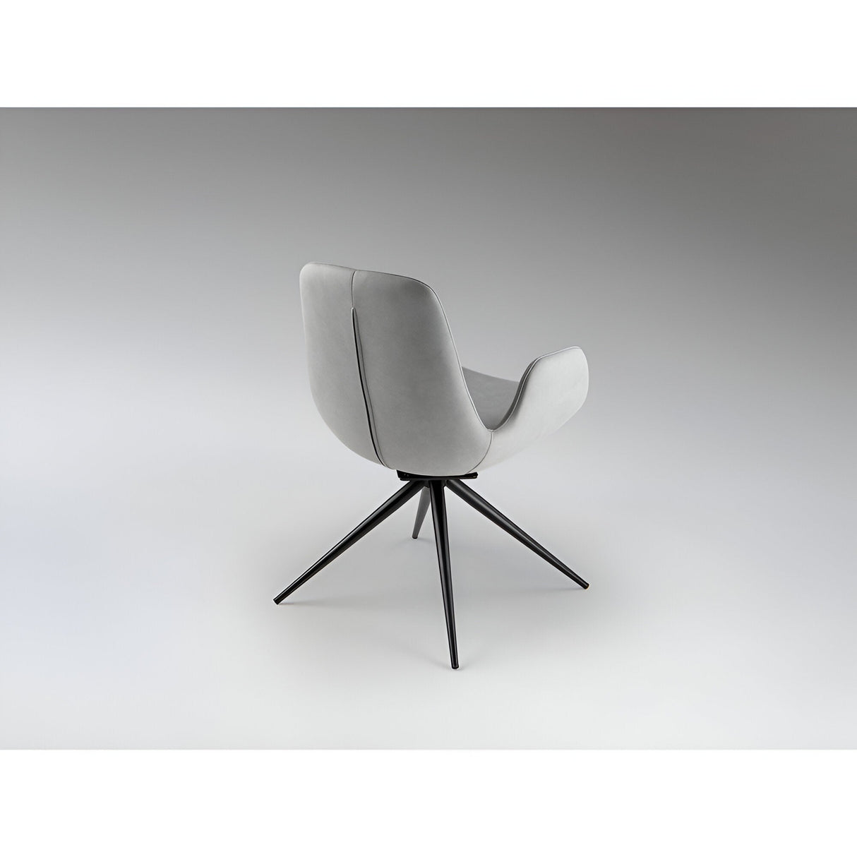 Zuna Fabric Swivel Chair - Light Grey