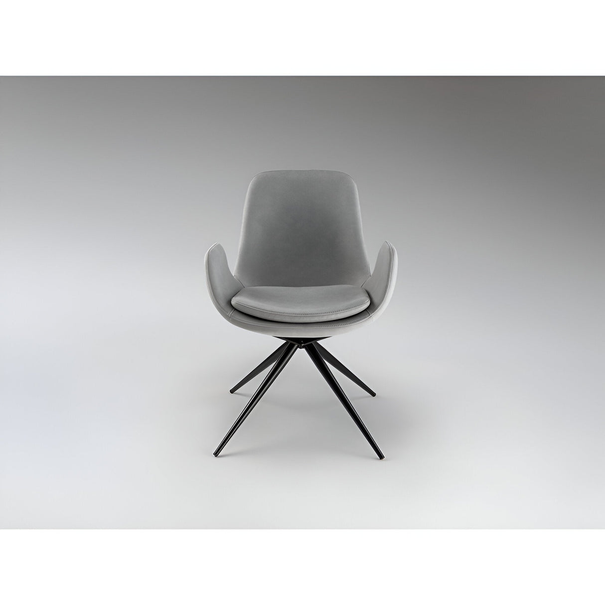 Zuna Fabric Swivel Chair - Light Grey