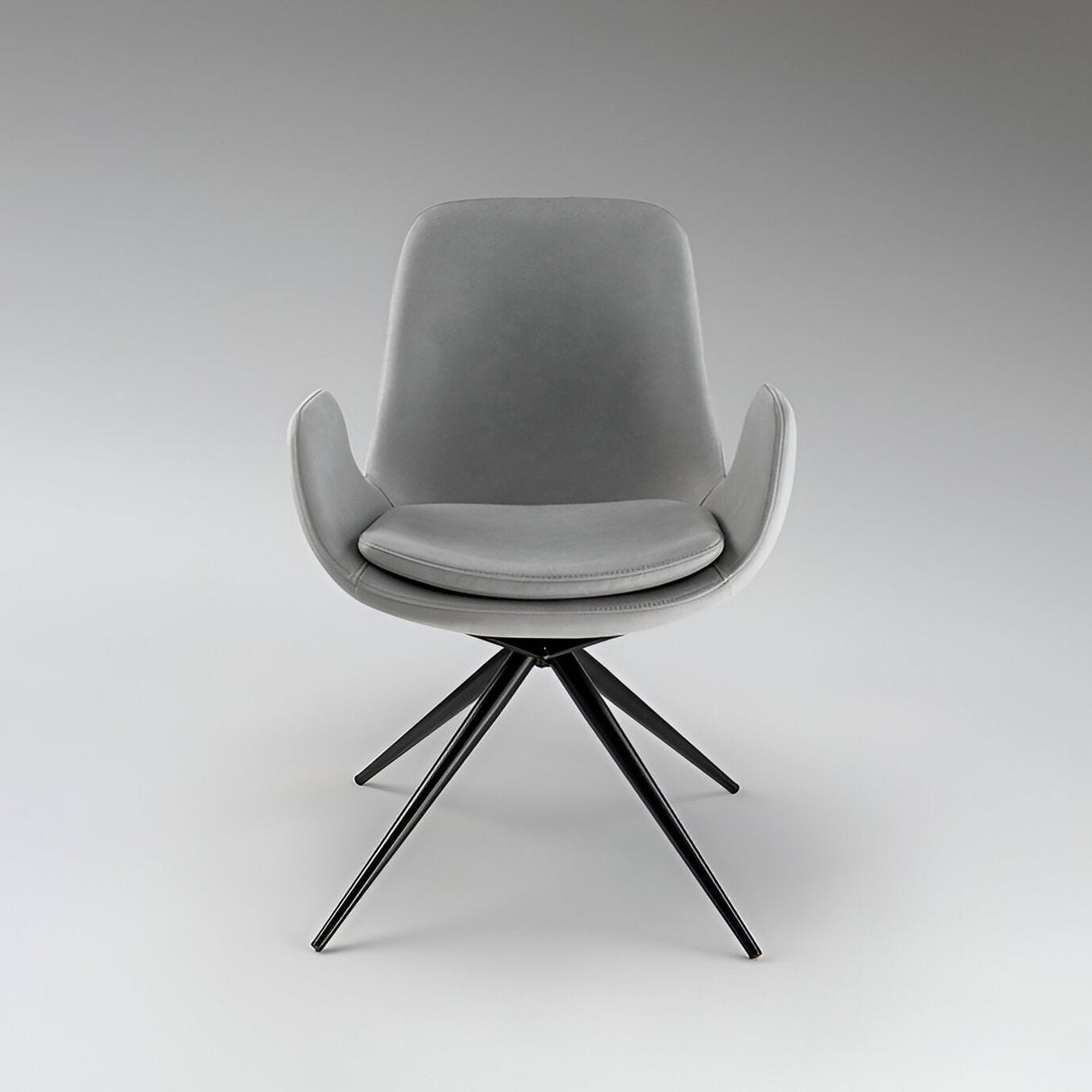 Zuna Fabric Swivel Chair - Light Grey