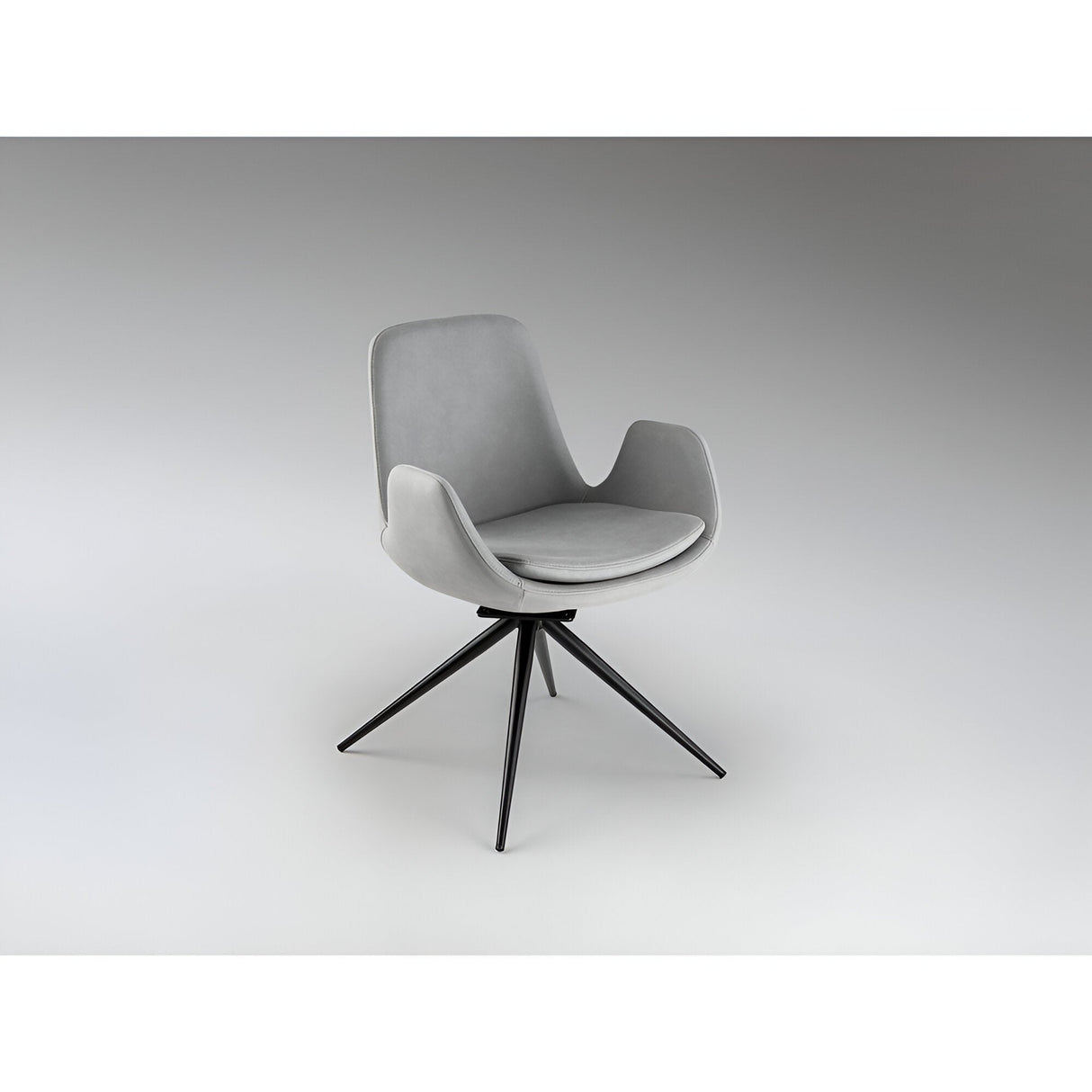 Zuna Fabric Swivel Chair - Light Grey