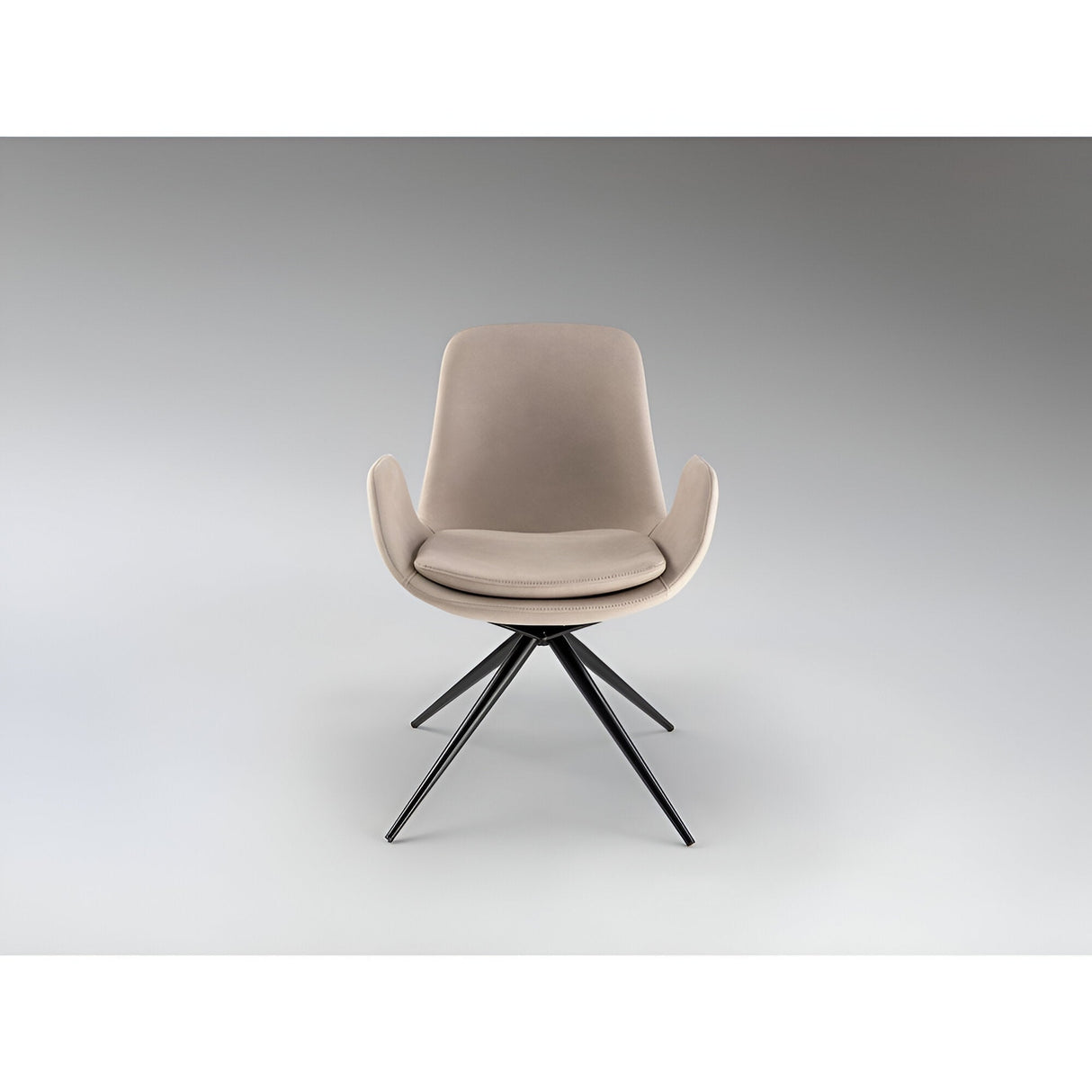 Zuna Fabric Swivel Chair - Beige