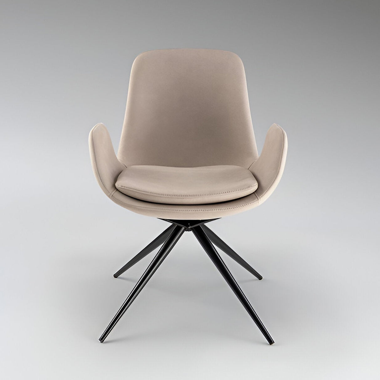 Zuna Fabric Swivel Chair - Beige